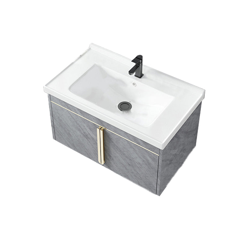Contemporary Sink Vanity Mirror Cabinet Wall Mount Vanity Cabinet with Storage Shelving