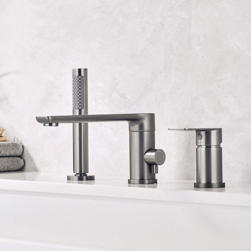Deck Mounted Copper Roman Tub Faucet Low Arc Roman Freestanding Faucet