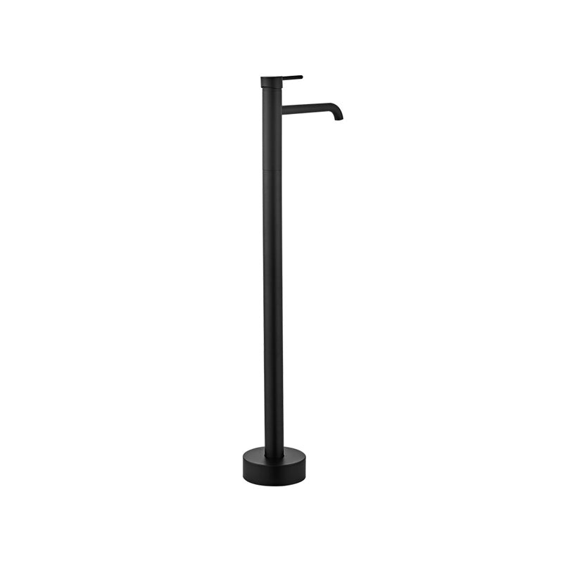 Floor Mounted Metal Freestanding Tub Filler Swivel Low Arc Freestanding Faucet