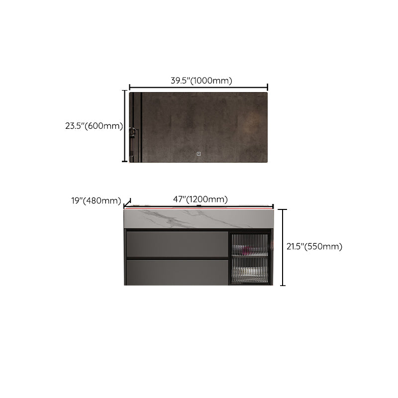 Modern Wall-Mounted Vanity Mirror Cabinet Sink Bathroom Vanity Cabinet