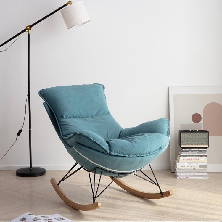 Contemporary Rocking Chair Faux Leather Glider Chair for Living Room