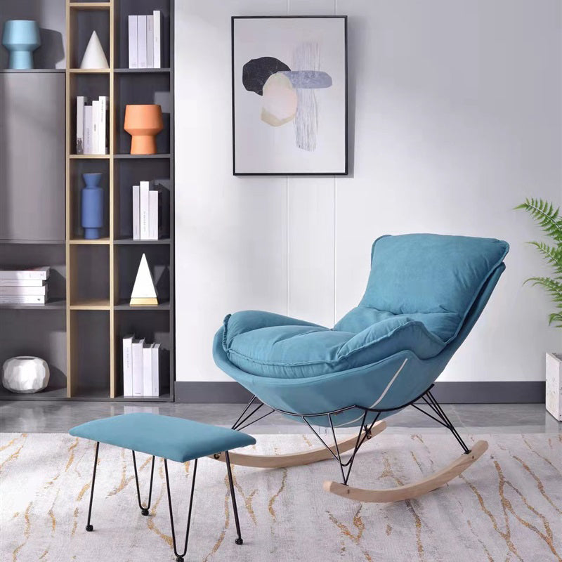 Contemporary Rocking Chair Faux Leather Glider Chair for Living Room