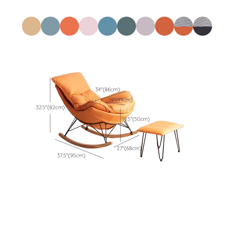 Contemporary Rocking Chair Faux Leather Glider Chair for Living Room