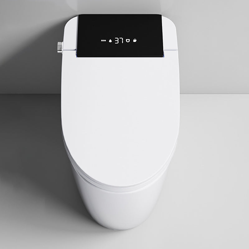 Gloss White Toilet Modern Siphon Jet Toilet Bowl with Heated Seat
