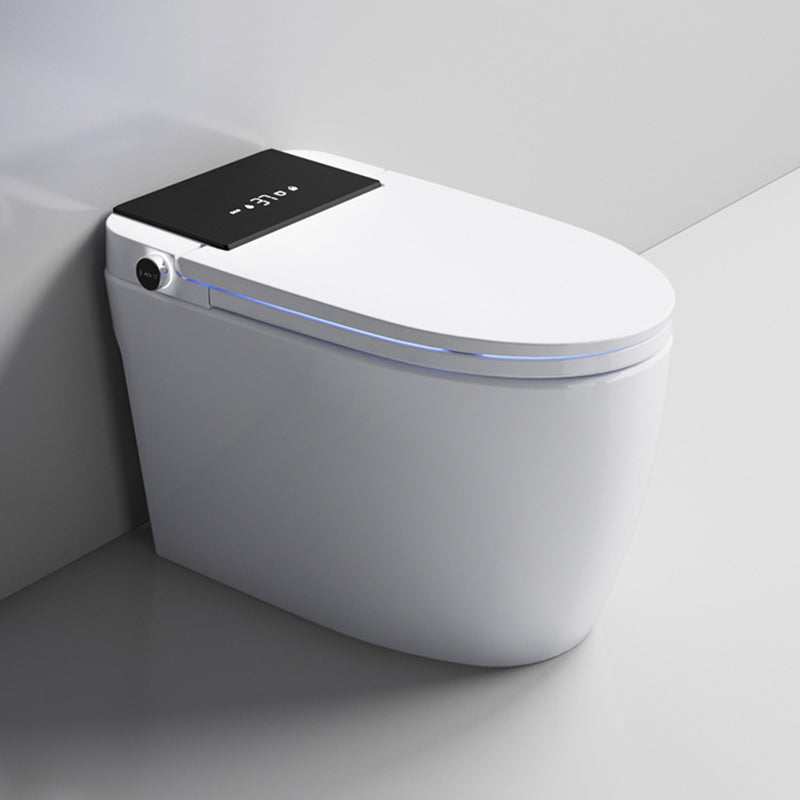 Gloss White Toilet Modern Siphon Jet Toilet Bowl with Heated Seat