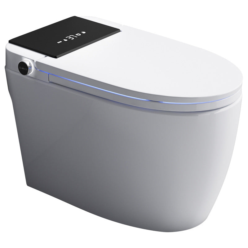 Gloss White Toilet Modern Siphon Jet Toilet Bowl with Heated Seat