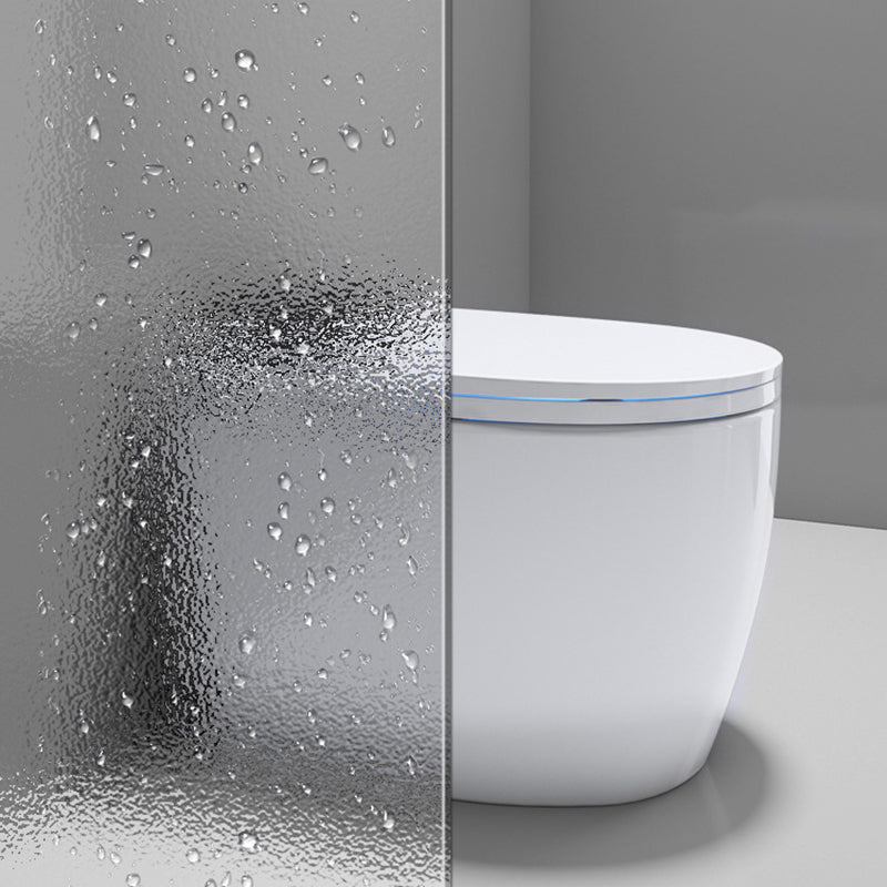 Gloss White Toilet Modern Siphon Jet Toilet Bowl with Heated Seat
