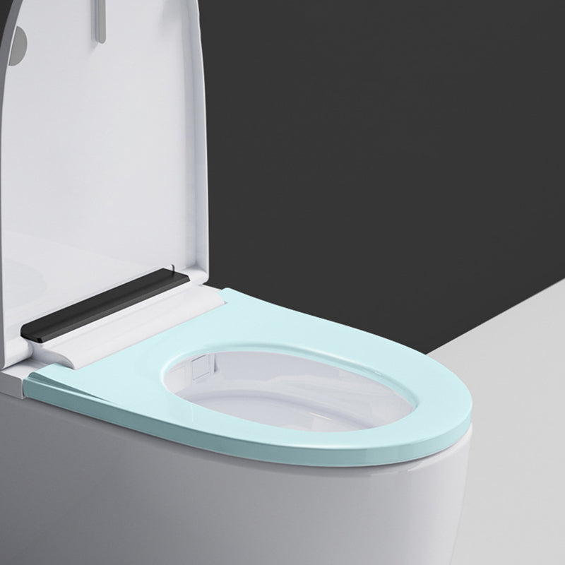 Gloss White Toilet Modern Siphon Jet Toilet Bowl with Heated Seat