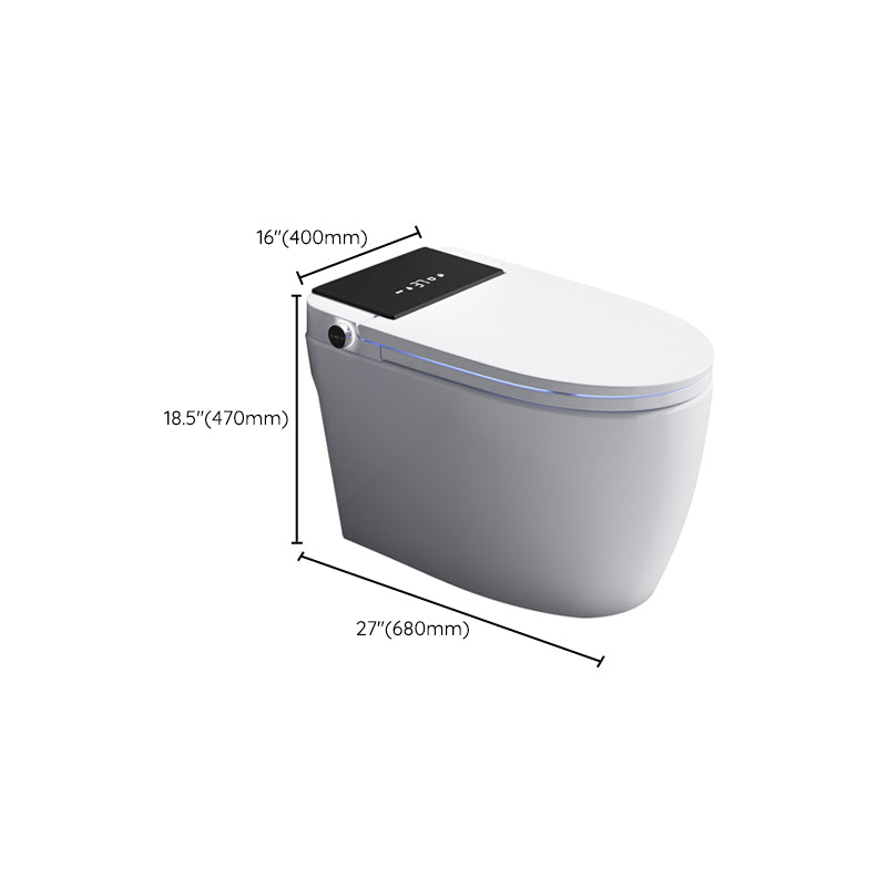 Gloss White Toilet Modern Siphon Jet Toilet Bowl with Heated Seat