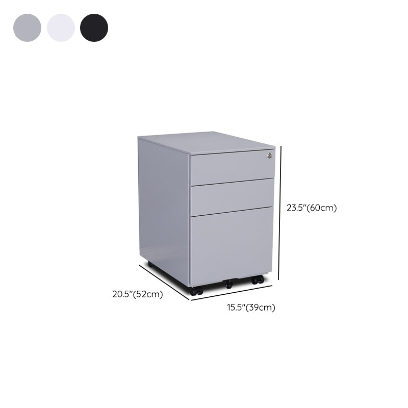Contemporary Steel File Cabinet File Pedestal Filing Cabinet with Lock and Storage