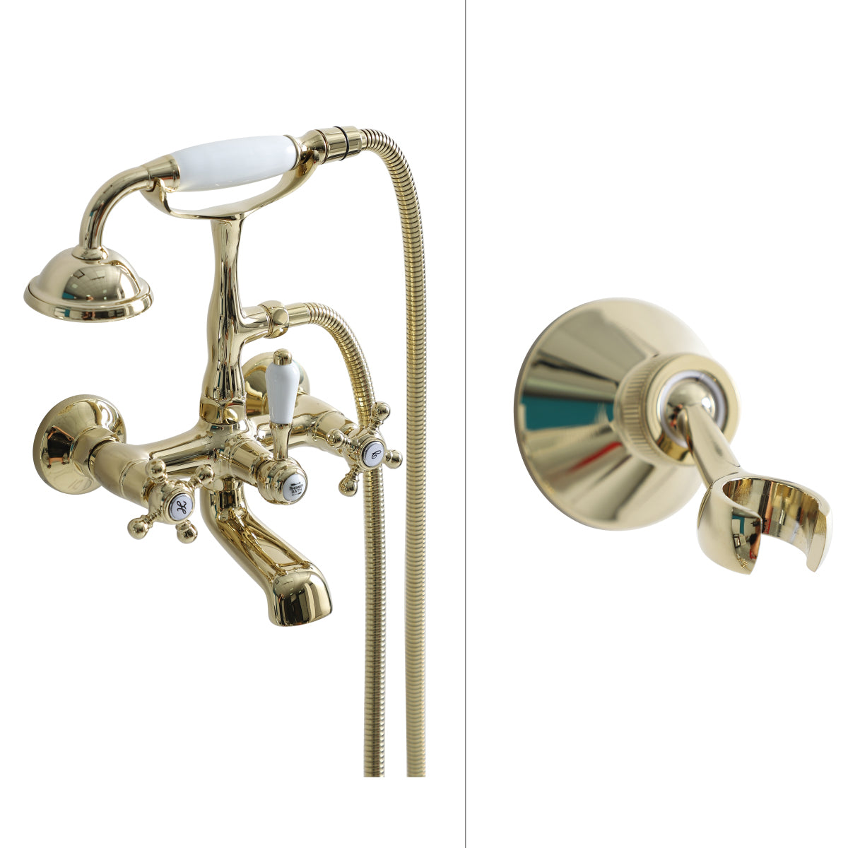Glam Retro Wall Mounted Metal Claw Foot Tub Faucet Trim Low Arc Claw Foot Tub Faucet