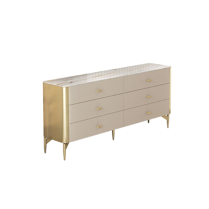 13.65-inch W Classic Glam Storage Chest Stone Storage Chest Dresser