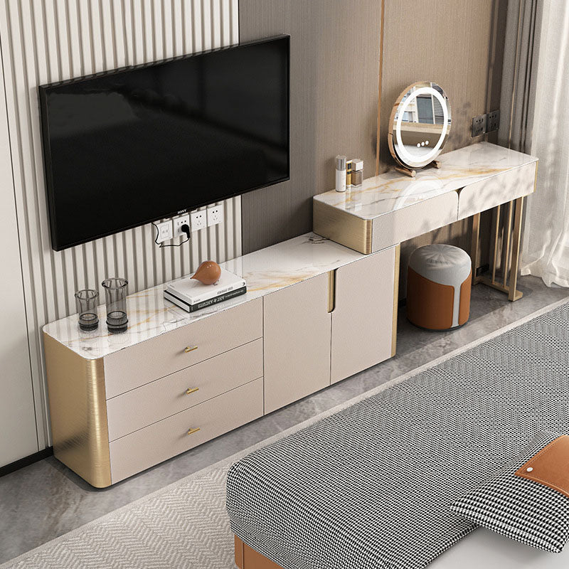 13.65-inch W Classic Glam Storage Chest Stone Storage Chest Dresser