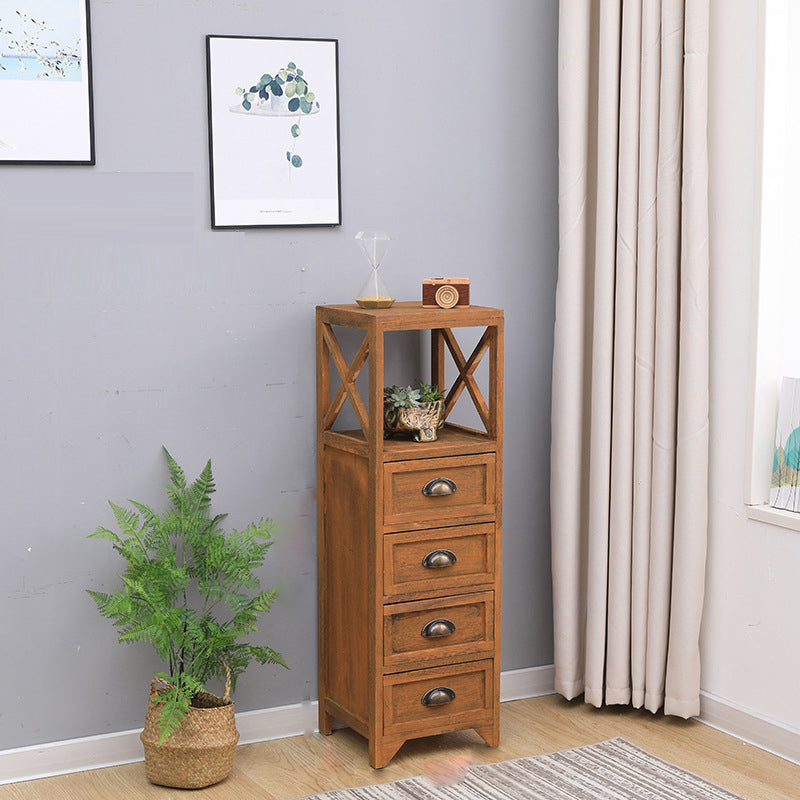 Wooden Storage Chest Dresser American Traditional Dresser with Drawers