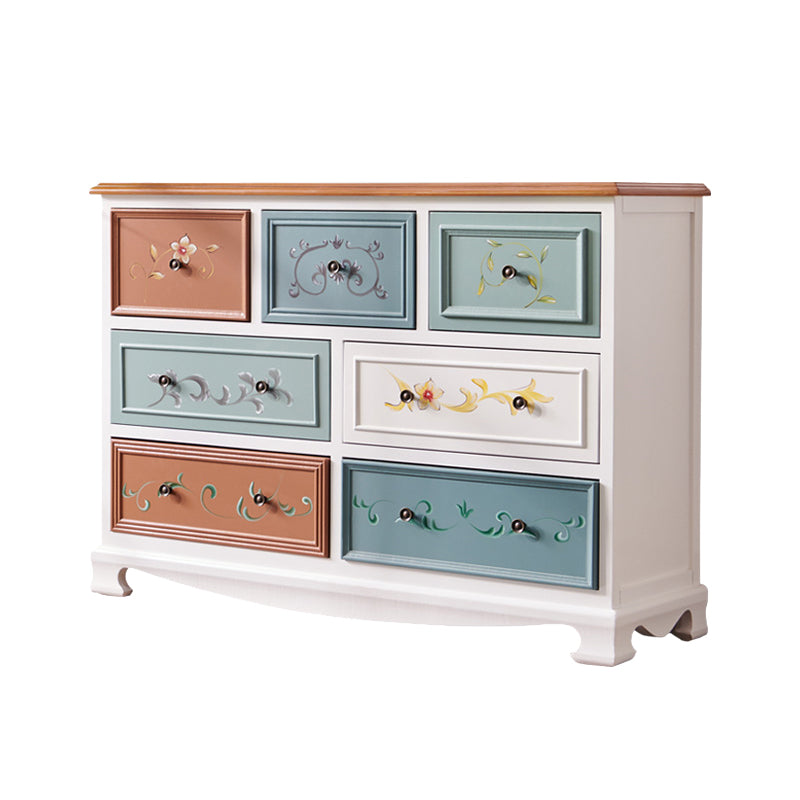 Nautical Bedroom Wooden Storage Chest Horizontal Chest with Drawers