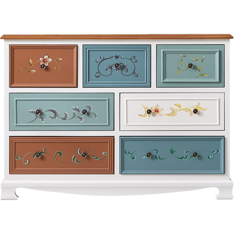 Nautical Bedroom Wooden Storage Chest Horizontal Chest with Drawers