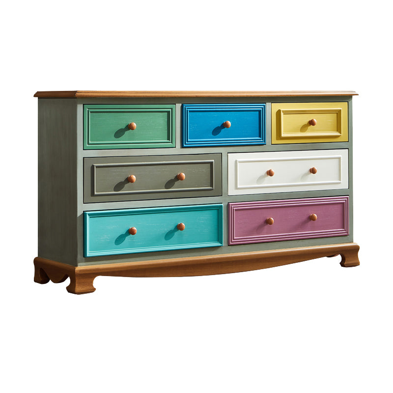 Nautical Bedroom Wooden Storage Chest Horizontal Chest with Drawers