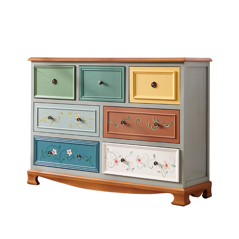 Nautical Bedroom Wooden Storage Chest Horizontal Chest with Drawers