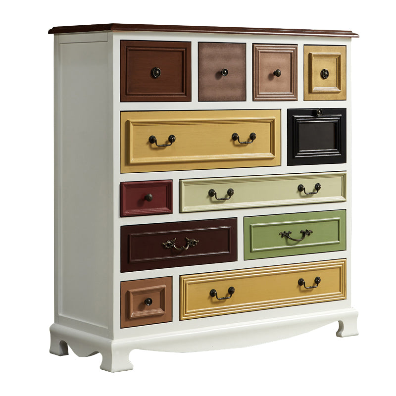 Nautical Bedroom Wooden Storage Chest Horizontal Chest with Drawers