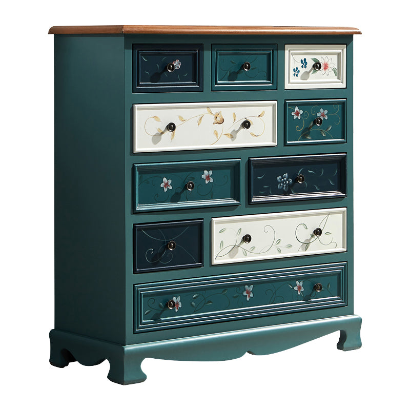 Nautical Bedroom Wooden Storage Chest Horizontal Chest with Drawers