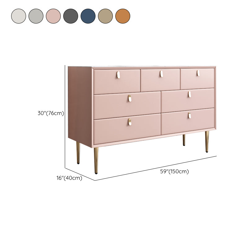 15.6-inch Width Classic Glam Dresser Stone Storage Chest with 5/6/7/9 Drawers
