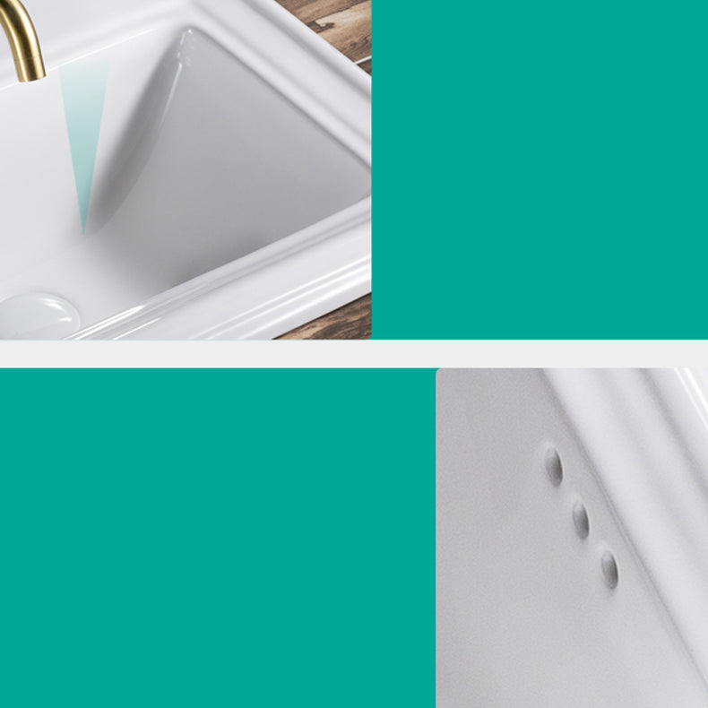 Contemporary Bathroom Sink Porcelain Rectangular Drop-in Bathroom Sink with Pop-Up Drain