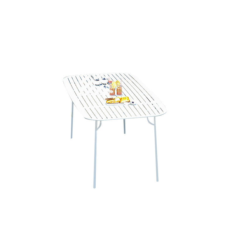 Rust - Resistant Metal Dining Table Rectangle Industrial Style Dining Table