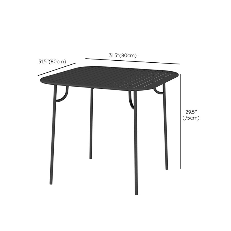 Rust - Resistant Metal Dining Table Rectangle Industrial Style Dining Table