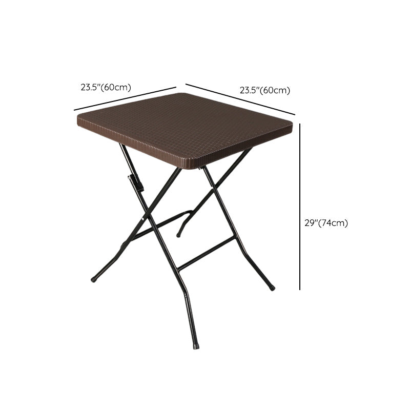 Contemporary Geometric Dining Table Plastic  Folding Catio Table