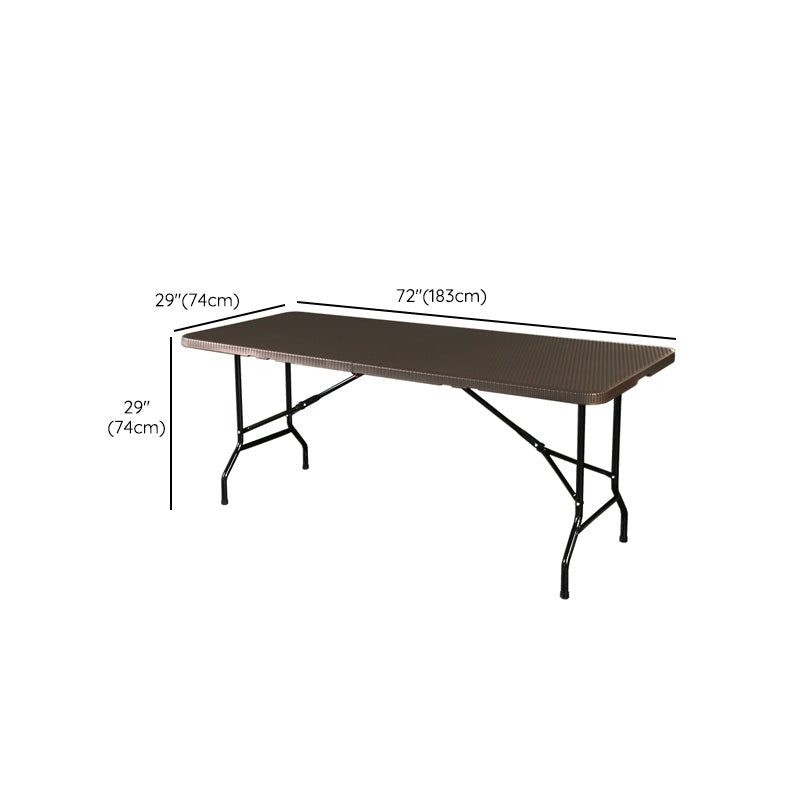 Contemporary Geometric Dining Table Plastic  Folding Catio Table
