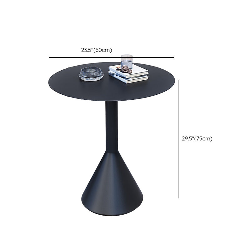 Industrial Ergonomic Bar Table Black 2-Seater Metal Patio Table