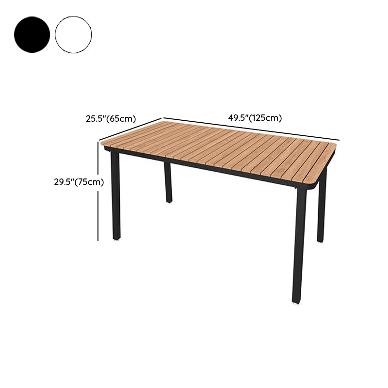 Industrial Style 1/3/5 Pieces Metal Dining Set Reclaimed Wood Table Set for Outdoor