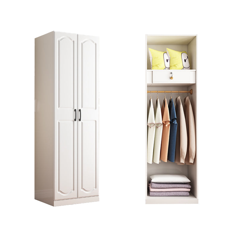 White Wardrobe Closet with Drawer French Country Wardrobe Cabinet