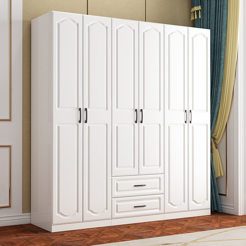 White Wardrobe Closet with Drawer French Country Wardrobe Cabinet