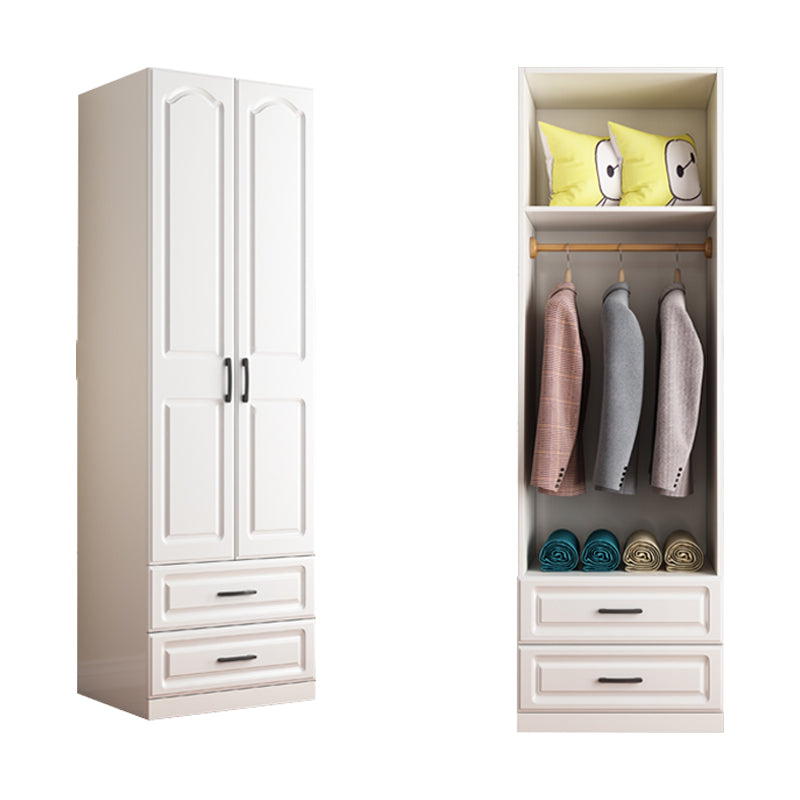 White Wardrobe Closet with Drawer French Country Wardrobe Cabinet