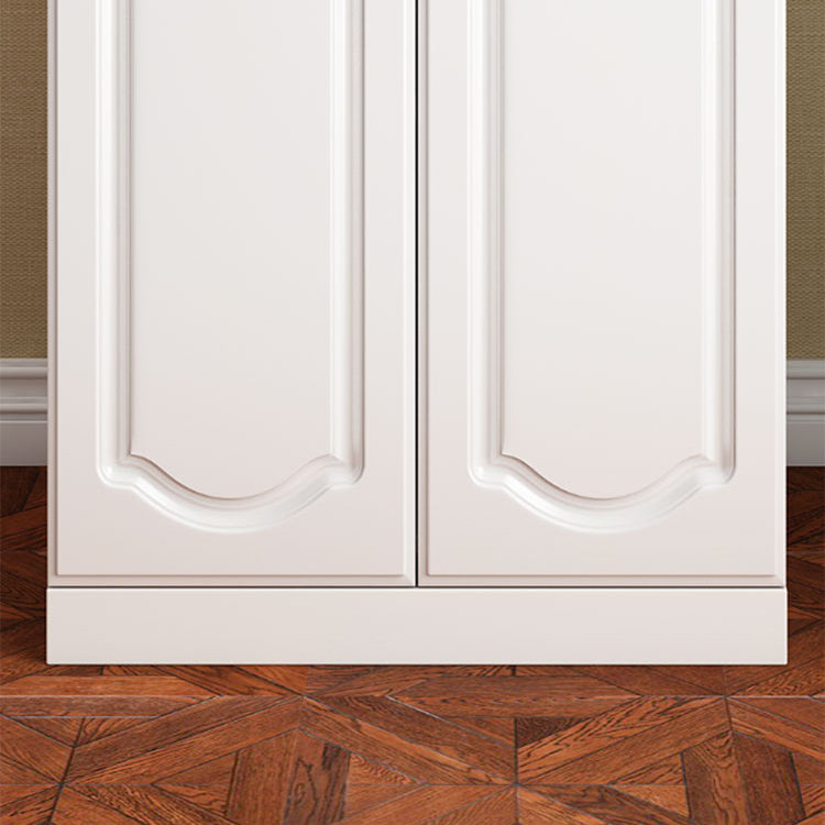 White Wardrobe Closet with Drawer French Country Wardrobe Cabinet