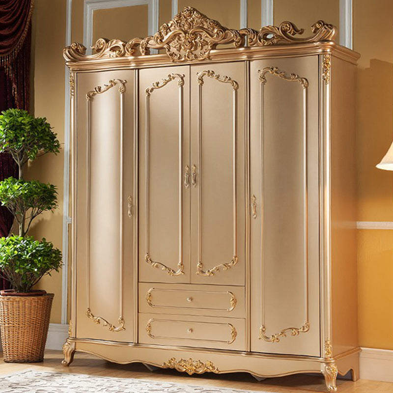 French Country Wardrobe Armoire with Drawer Wooden Wardrobe Cabinet