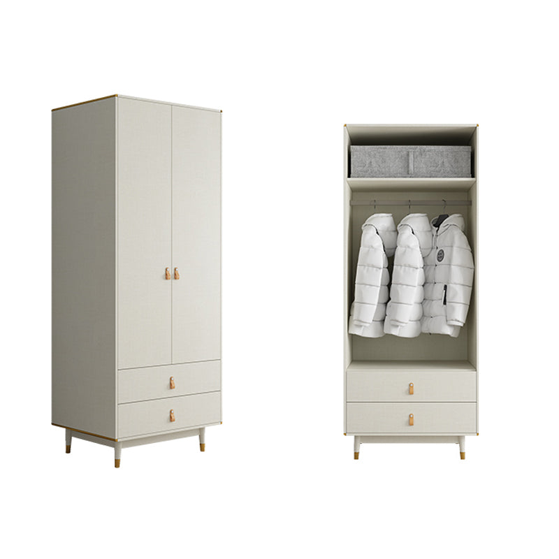 Hinged Wardrobe Closet with Drawer Engineered Wood Wardrobe Cabinet