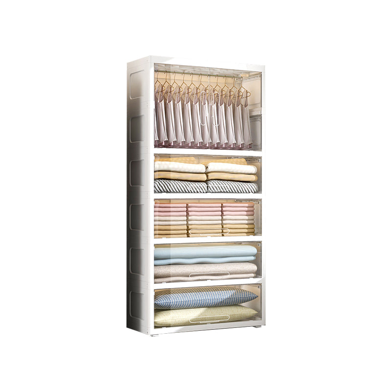 Hinged Wardrobe Cabinet Contemporary Plastic Wardrobe Closet