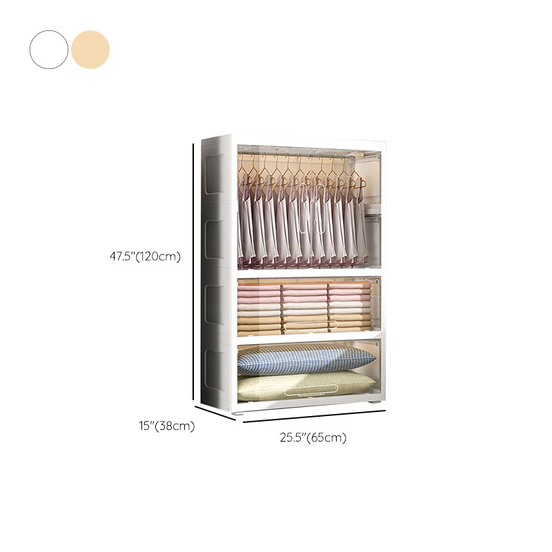 Hinged Wardrobe Cabinet Contemporary Plastic Wardrobe Closet