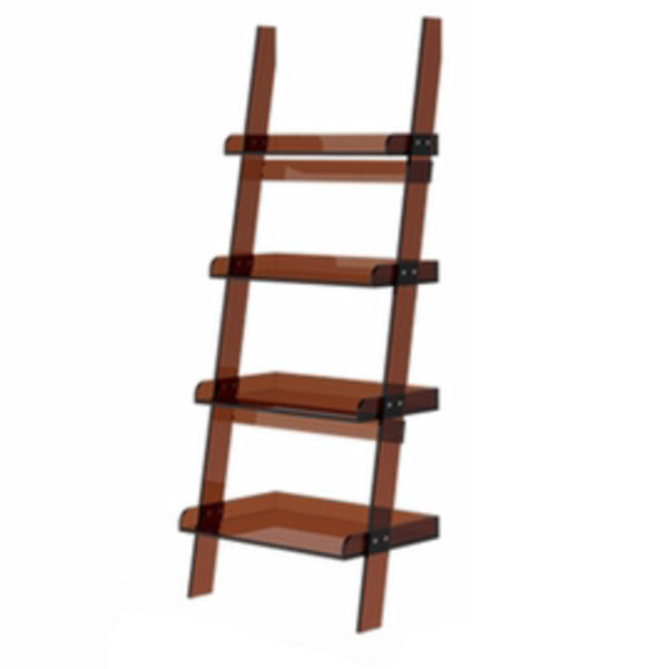 Ladder Open Back Bookshelf Acrylic Scandinavian Bookcase with Shelves