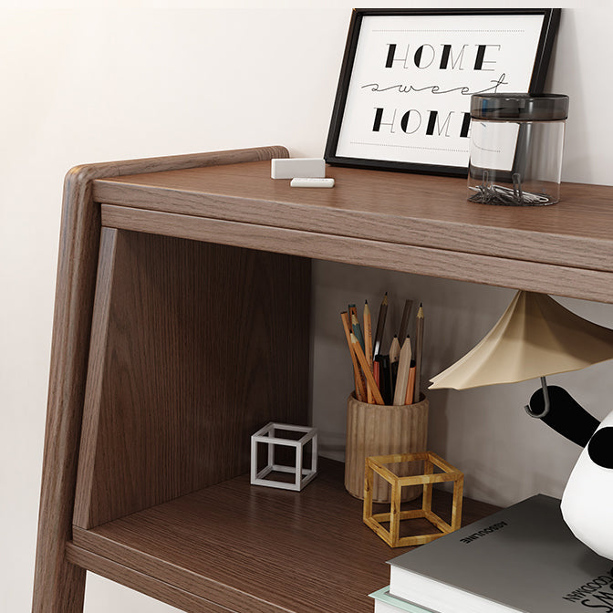 Wooden Ladder Bookshelf Modern Style Open Back Bookcase for Home Office