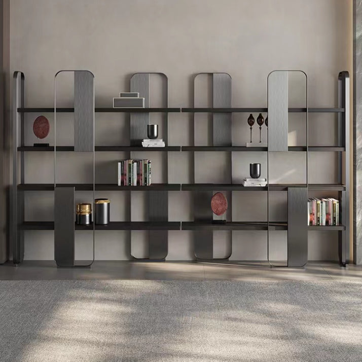 Glam Engineered Wood Bookshelf Standard Open Back Bookcase with Shelves