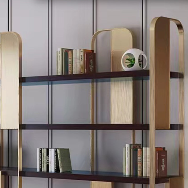 Glam Engineered Wood Bookshelf Standard Open Back Bookcase with Shelves