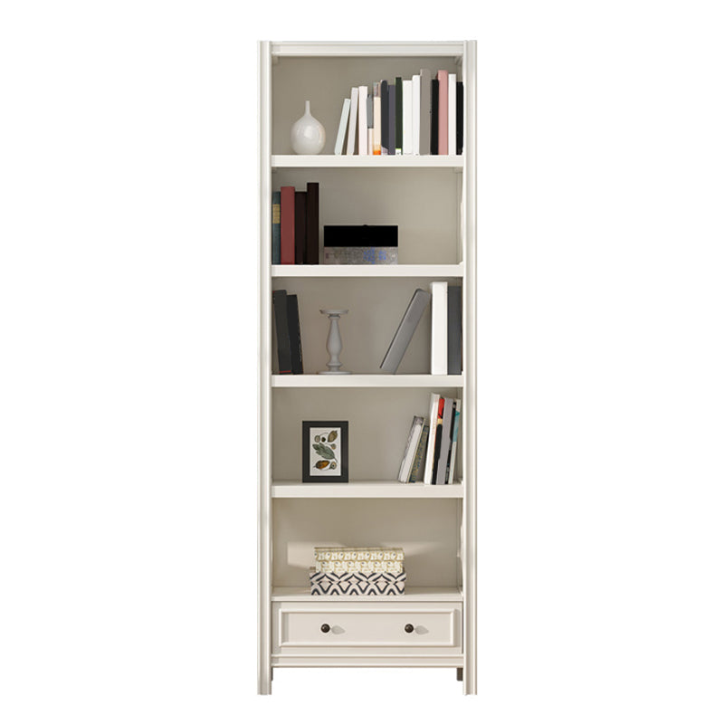 Wood Standard Bookcase Contemporary Closed Back Bookshelf with Shelves