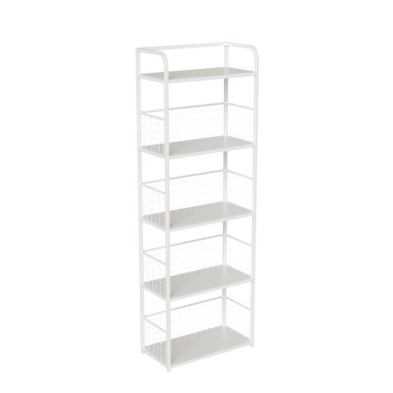 Metal Open Back Standard Bookshelf Modern Style Bookcase for Home Office
