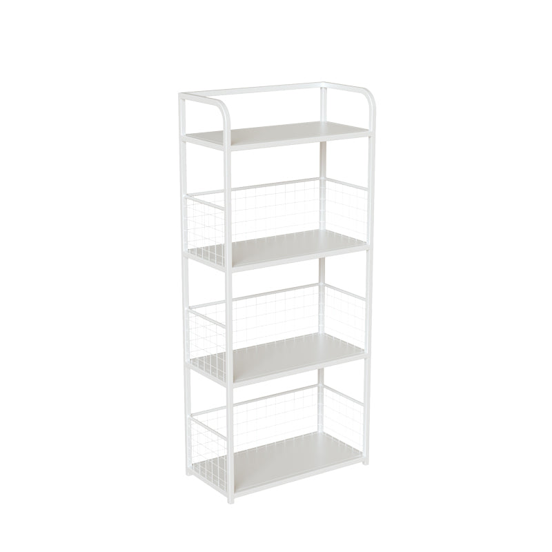 Metal Open Back Standard Bookshelf Modern Style Bookcase for Home Office