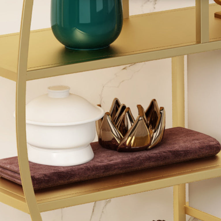 Glam Shelves Included Bookcase Standard Open Back Metal Bookshelf