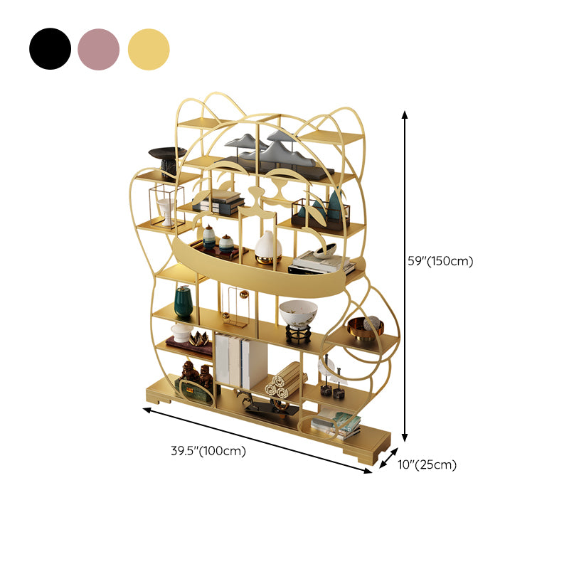 Glam Shelves Included Bookcase Standard Open Back Metal Bookshelf