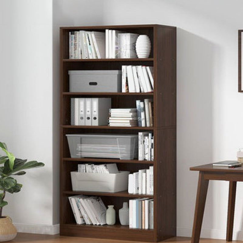 Modern Style Closed Back Standard Bookshelf Engineered Wood Bookcase for Bedroom